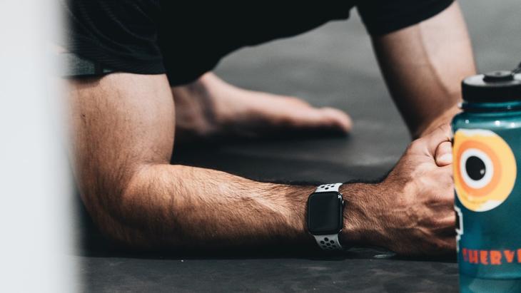 A person performing planks