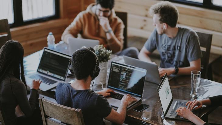 Image of people working in an office